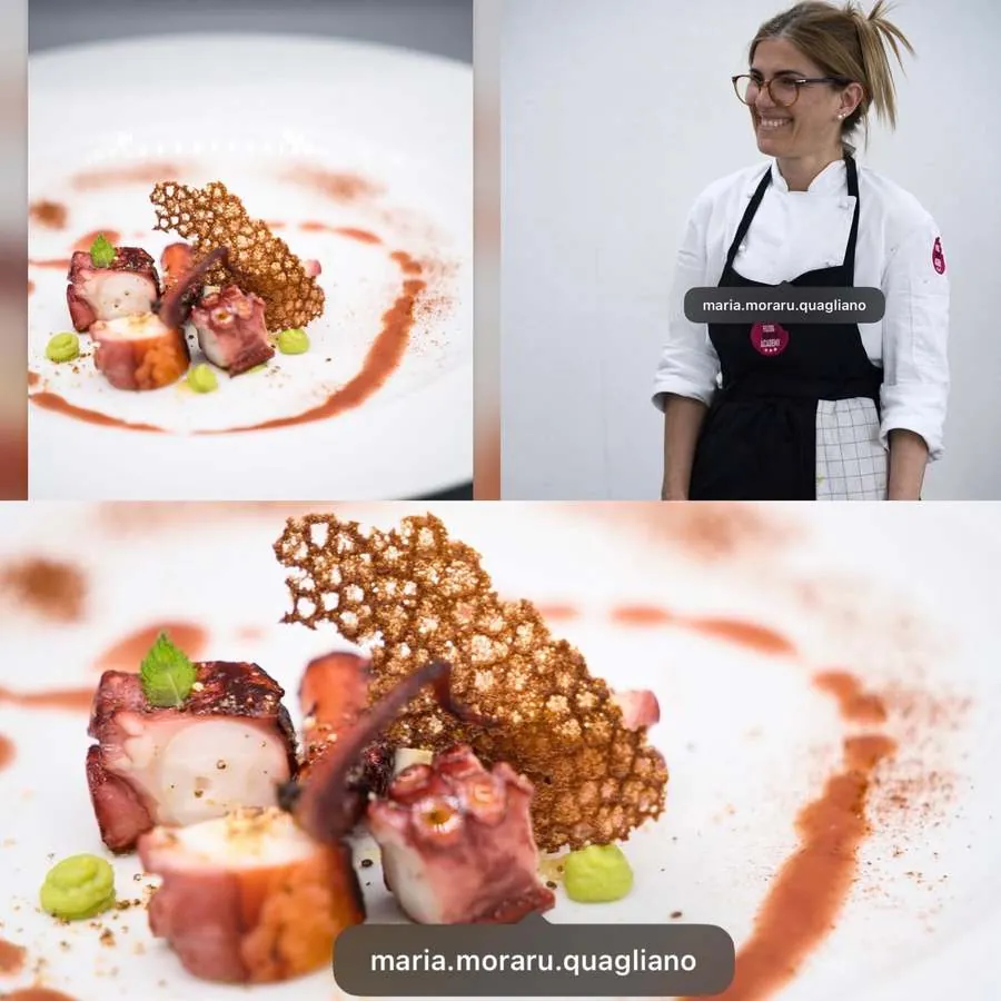 Oktopus mit Meeresfrüchtesalat